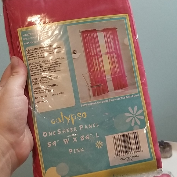 Calypso two pink sheer panels NWT - Picture 5 of 5